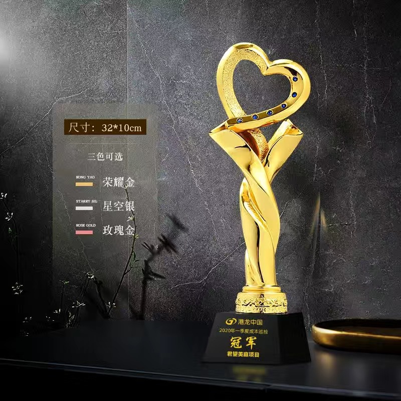 Trofeos de resina personalizables, premios para reuniones anuales, premios de honor para equipos de empleados destacados, medallas personalizadas al por mayor