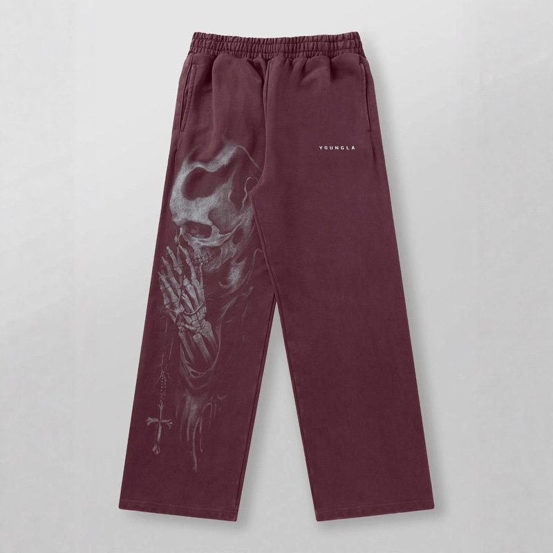 Youngla American Trendy Brand High Street Sweatpants Jogger Sports Fitness Casual Straight Loose Wide-Leg Pants Long Pants