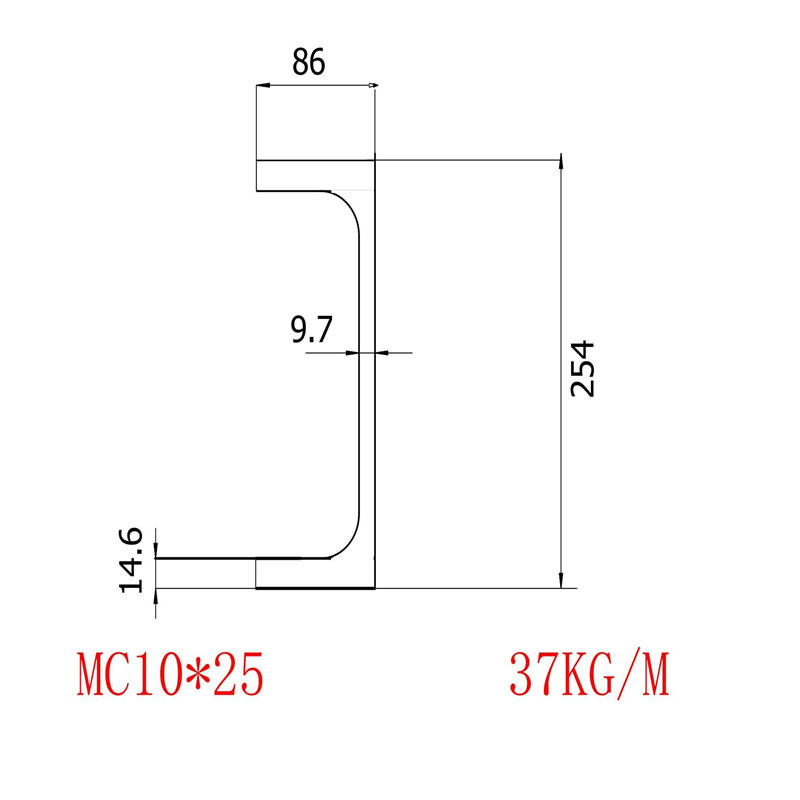 美标槽钢MC10x25莱钢生产批发零售价格