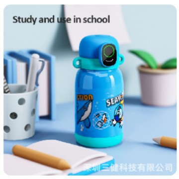 K6 儿童指纹水杯·安全环保·造型可爱 316L不锈钢 带吸管