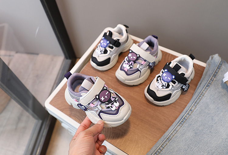 Ventilerande mesh sneaker för flickor för vår och höst sport_voghion.com