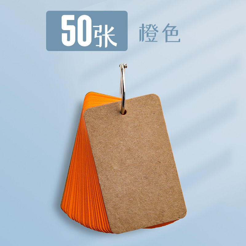 T palabras en blanco en inglés papel de tarjeta de bucle tipo cartón duro de color DiDi lindo mini libro de bolsillo