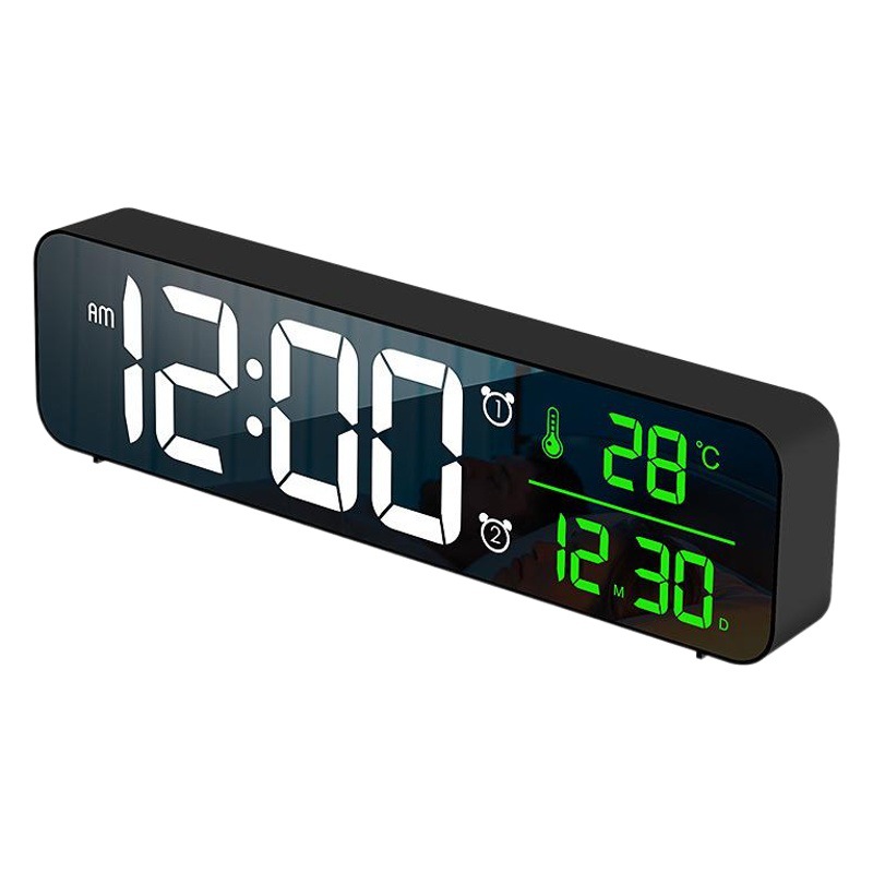 Plug-In luminoso pantalla grande LED Reloj de pared música despertador escritorio sala de estar Oficina escritorio colgando buen reloj PIN