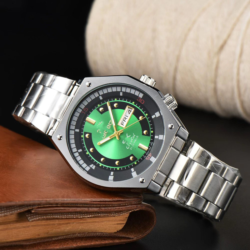 Aliexpress Cross-Border Double Lion Brand Men's Quartz Watch High Quality Three-Hand Dual Calendar Luminous Steel Strap Watch Wholesale