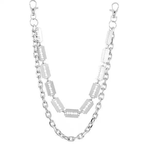 New Western Hip Hop Punk Blade-Shaped Multi-Layer Pants Chain for Stage Performance & Jeans Outfit Accessories