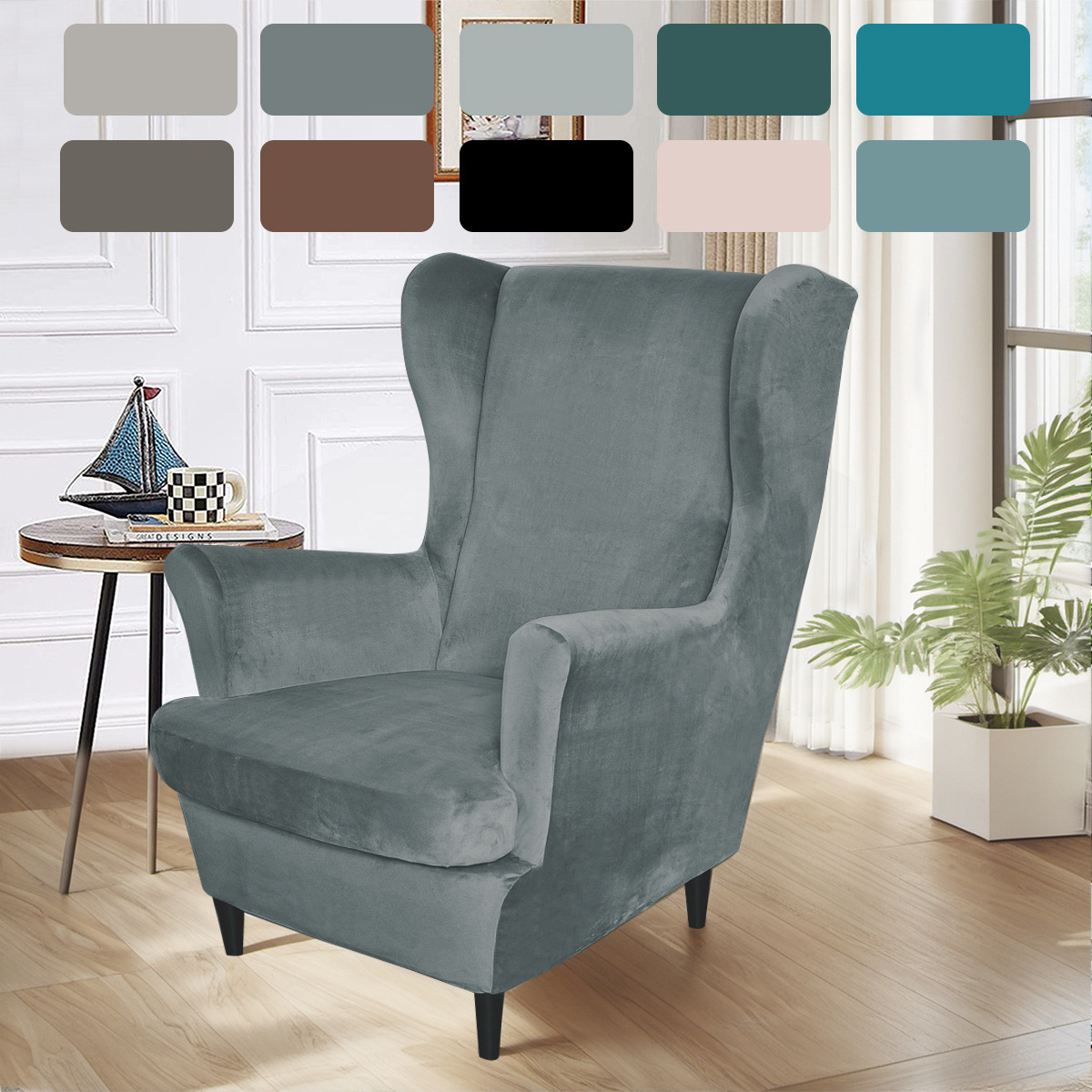 Cross-border elastic silver fox velvet tiger stool set solid color single tiger stool sofa set Amazon Ebay in stock wholesale