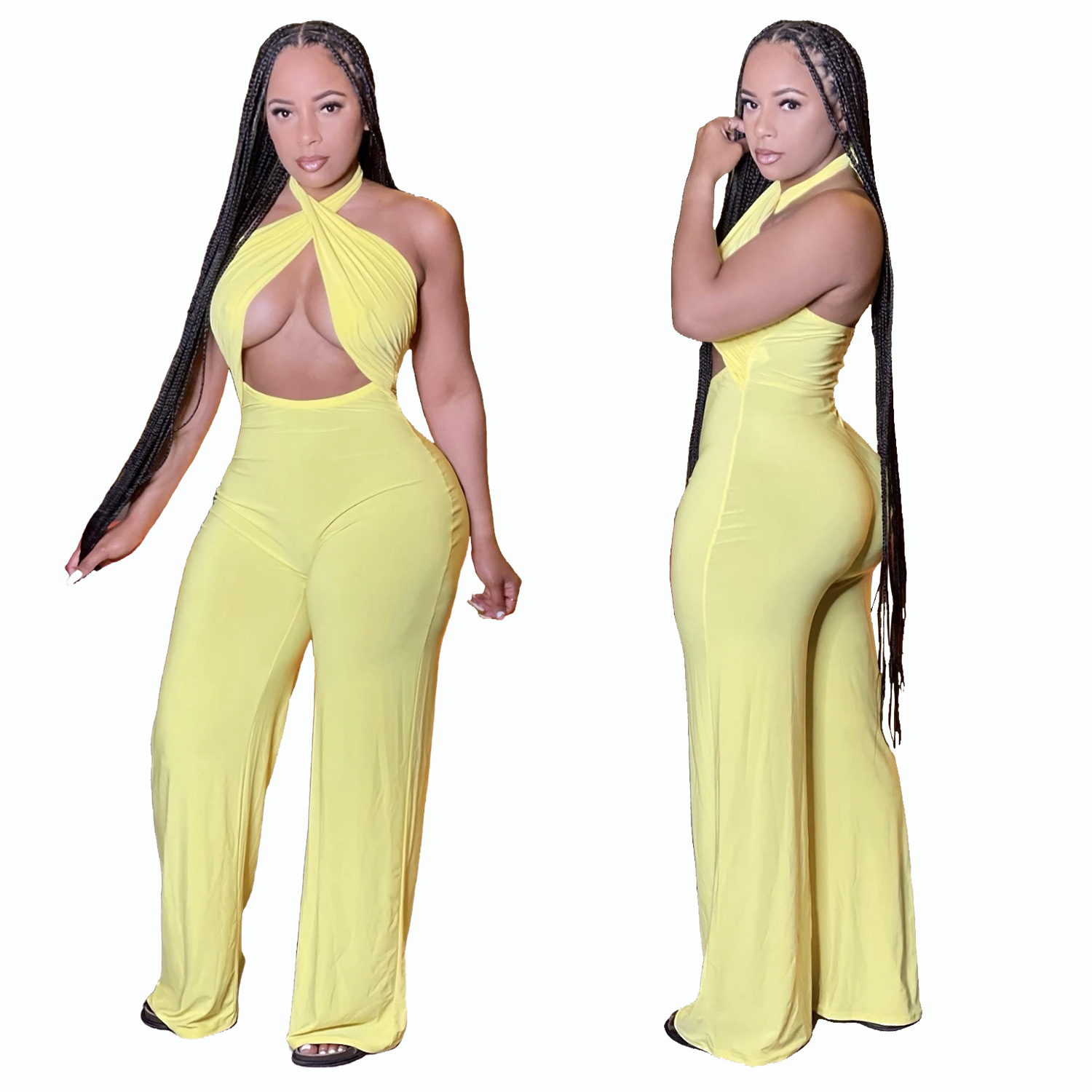 women s straight wide-leg jumpsuit nihaostyles clothing wholesale NSOSD79659