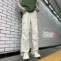 宽松多口袋夏季伞兵工装裤