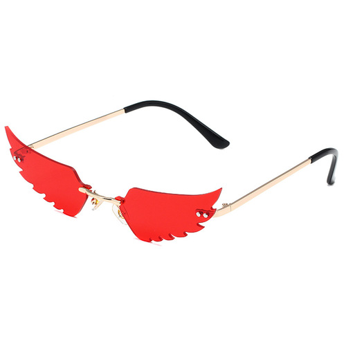  cross-border new sunglasses, European and American personality funny sunglasses, fashionable hip-hop wing sunglasses for women