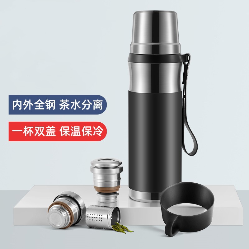 Jiakang 316 taza de vacío de acero inoxidable de grado alimenticio té Oficina de separación hervidor Todo el acero presionando té fugas gran capacidad