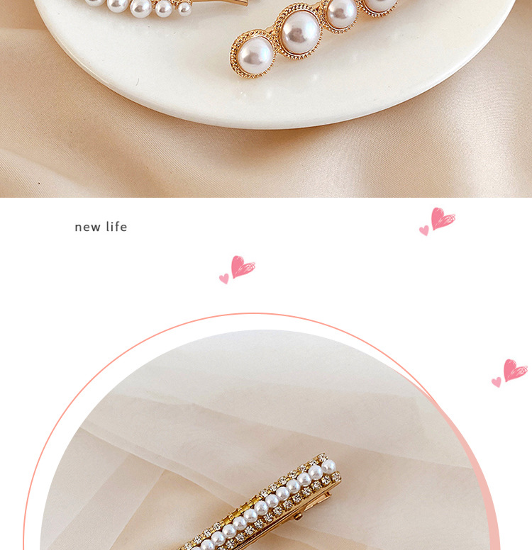 Fashion Geometric Alloy Plating Artificial Pearls Hair Clip 1 Piece display picture 4