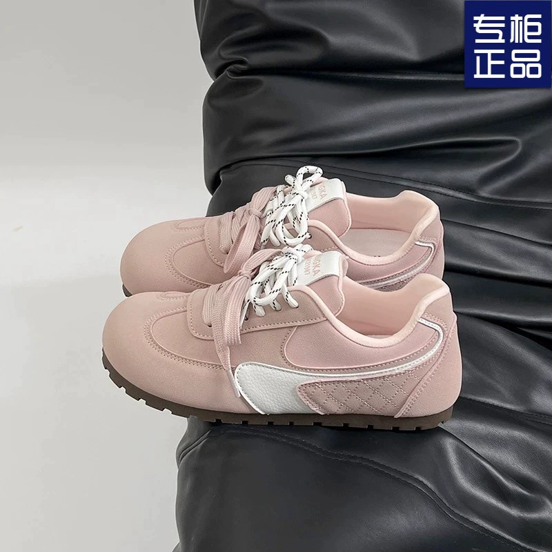 Женские повседневные ретро-кроссовки универсального дизайна, жёлтого цвета, для тренировок, весна-осень 2025, тонкая подошва, плоская подошва, спортивные.