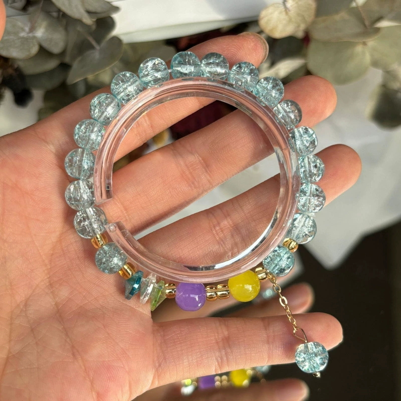 Jingdezhen ceramic bead bracelet, handmade, elastic, gift boxed (OPP)
