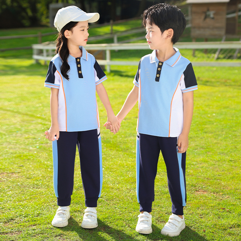 가을과 겨울 어린이 3 조각 옷 교복 초등학교 학생 수업 봄 가을 세트 유치원 정원 옷 여름