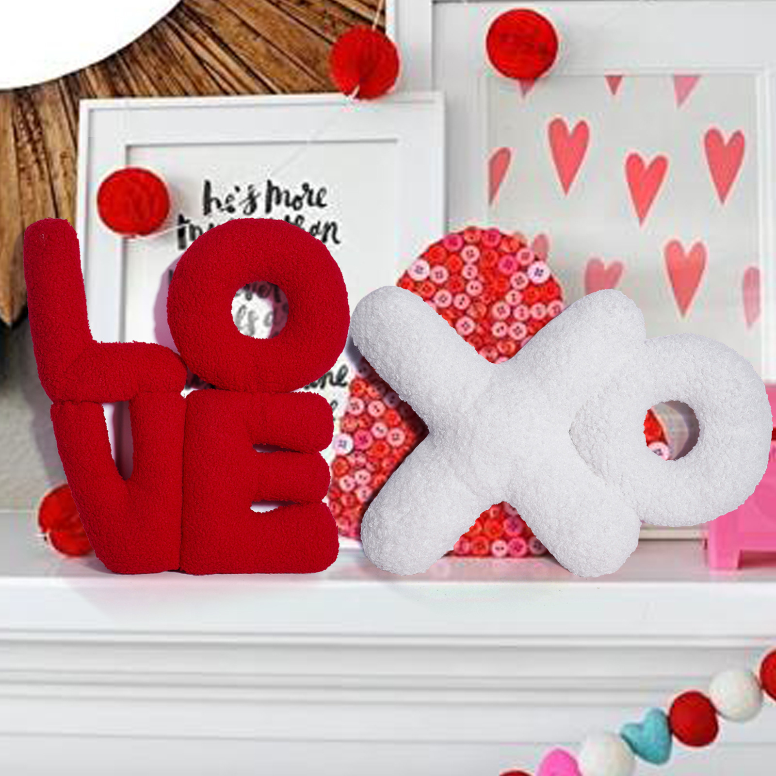Nuevos productos transfronterizos creativos AMOR almohada XO letras almohada almohada decoración boda romántica celebración