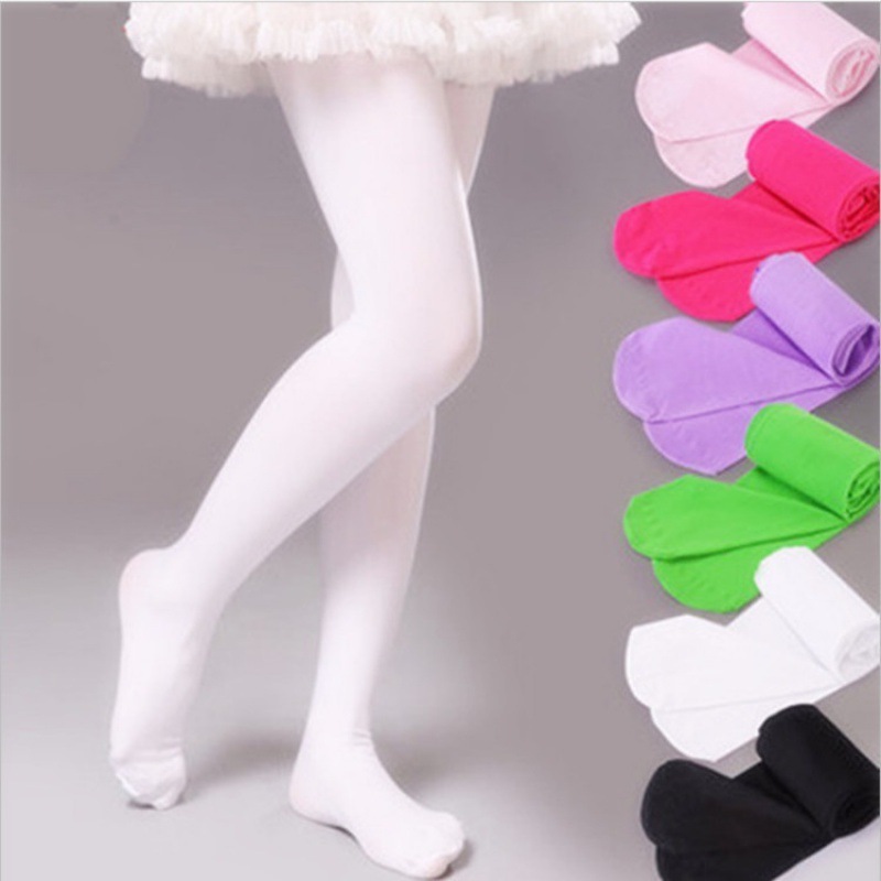 Factory wholesale summer thin velvet children's dance socks girls ballet strong elastic socks white pantyhose