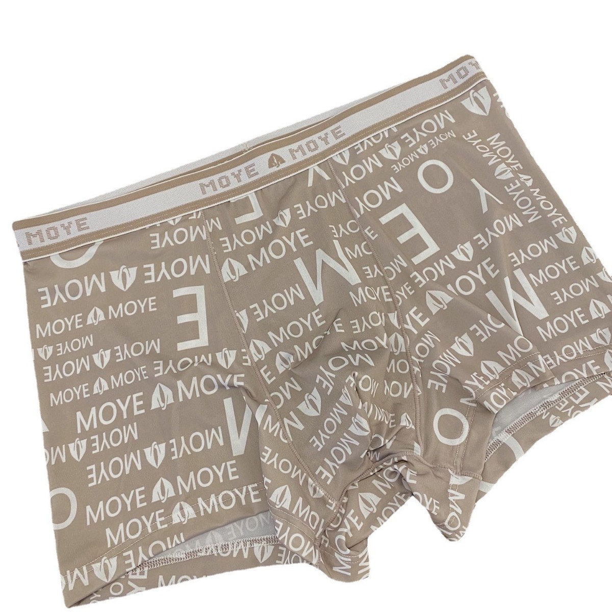 MOYE ropa interior de hielo de los hombres sin costura cómodo transpirable letras de hielo seda de secado rápido boxeadores de verano