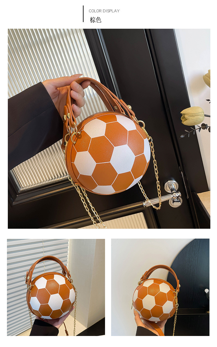 Cross-border bags, women's Instagram personalized basketball bags, new versatile single-shoulder crossbody bags, Korean-style small round bags for women undefined