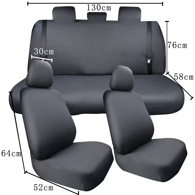 Elastic full-cover fabric seat cover for ride-sharing vehicles, waterproof, suitable for both driver and passenger seats, with elastic edges