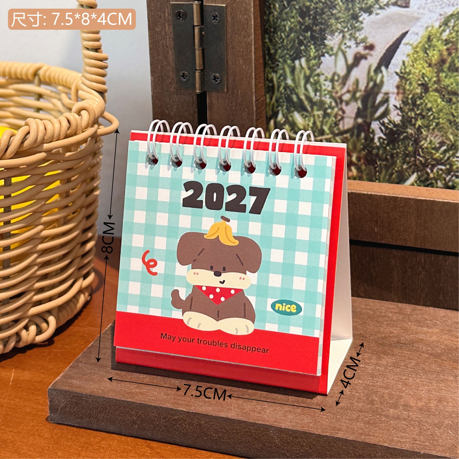 2026 Cartoon Mini Desk Calendar Plan Calendar Office Cute Ornaments