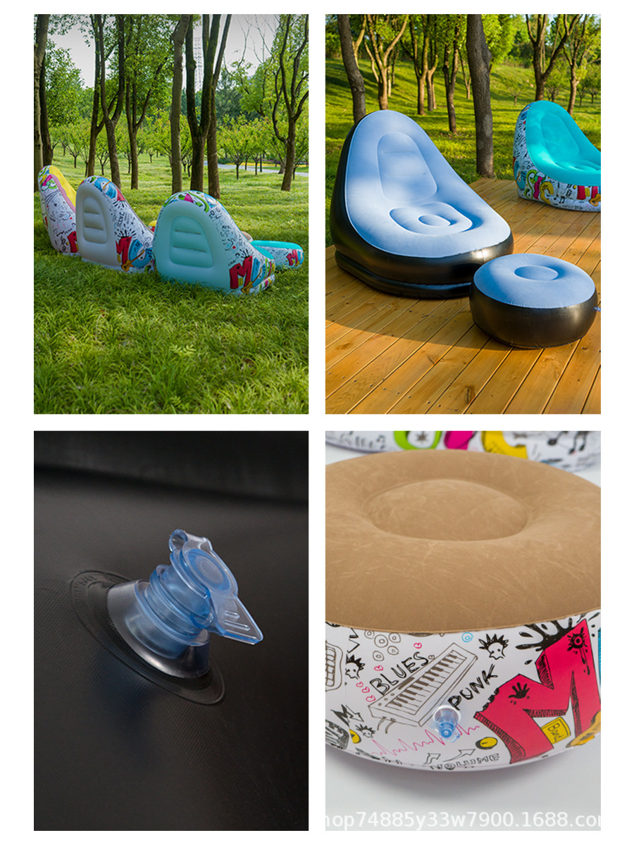 Sofá inflable al aire libre acampado portátil red engrosada sofá de cama plegable casera cama de ocio