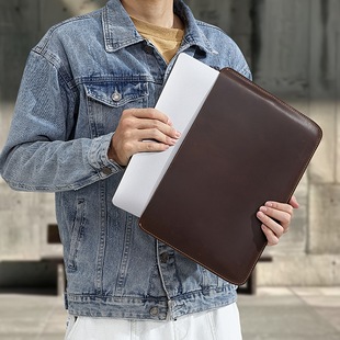 Solid Color iPad Laptop Inner Bag Horizontal Vertical 13 Inch PU Leather Case Flat Protection Storage Bag