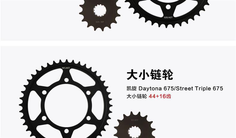 Suitable for Triumph Daytona675/Street Triple675 Chainring, Chain Sprocket, Chainring Gear, Chainring Seal, and Chain