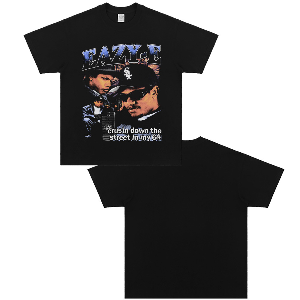 West Coast Rap N.W.A. Digital Direct Jet Washing Made Old American Retro Little Neck Camiseta image 36