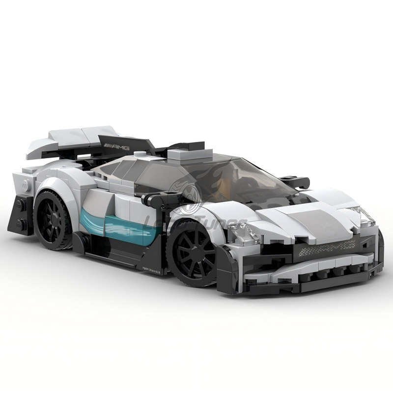 (in stock) Cross-Border MOC Blocks Compatible with Lego 118719 AMG ONE Supercar Racing Model Small Particles