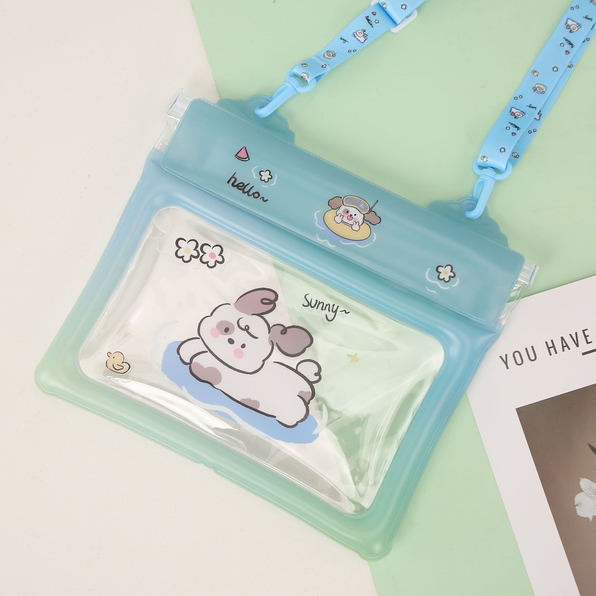 더블 버튼 숄더백 귀여운 강아지