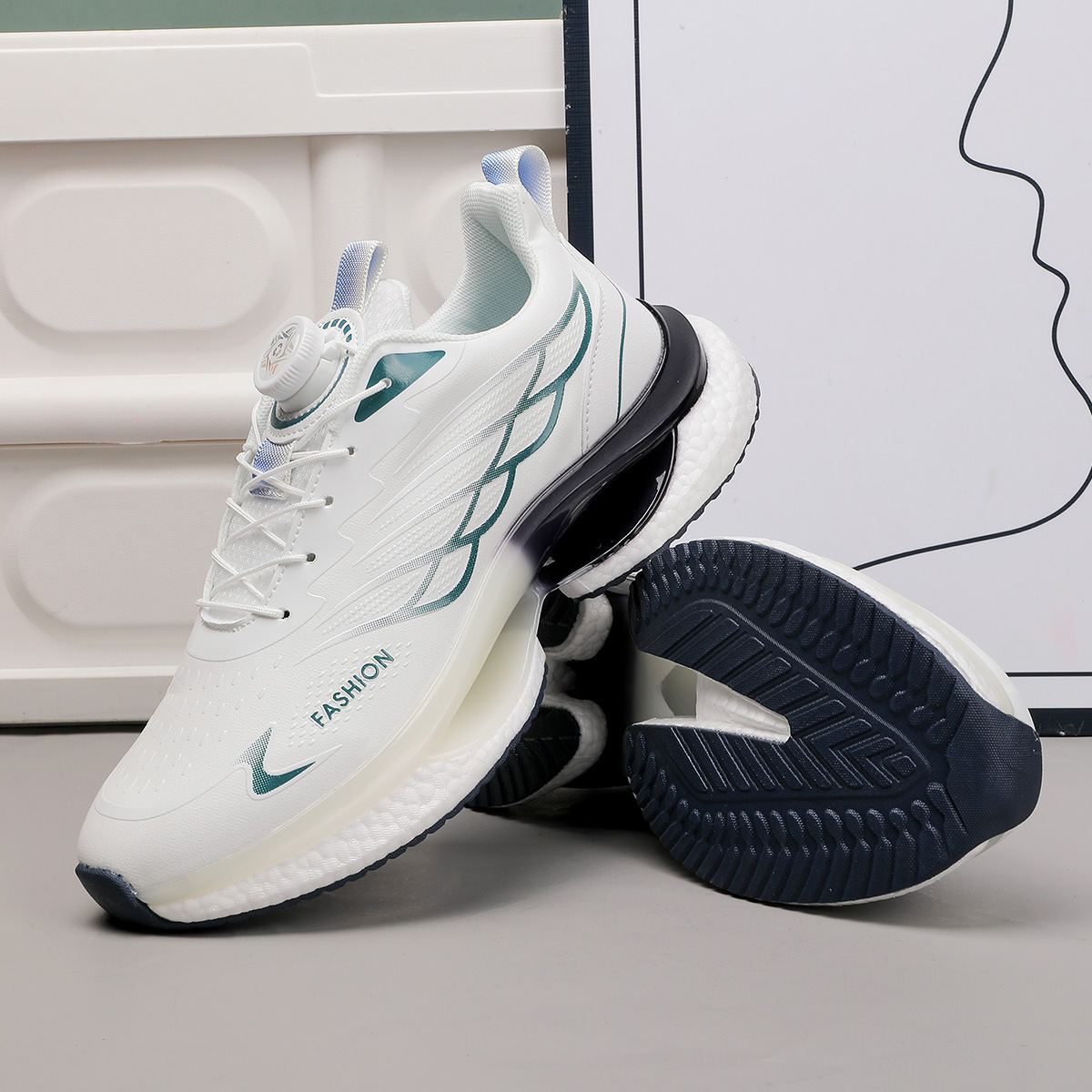 Men's Carbon Plate Slip-On Running Shoes Autumn/Winter New Arrival Ultra-Lightweight Running Shoes Rebound, Shock Absorption, Breathability Rotating S_voghion.com