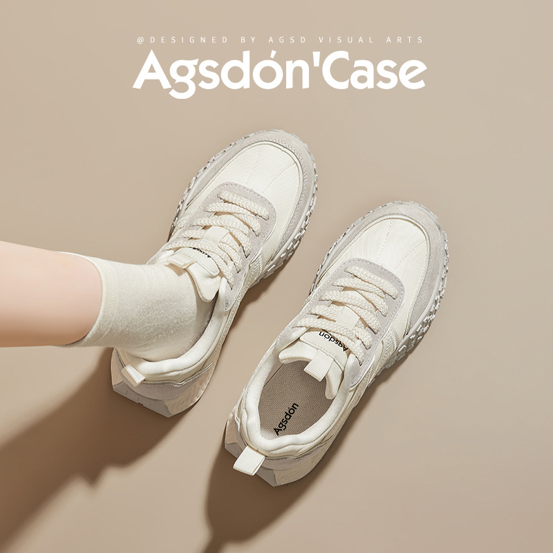 Augustion zapatos de entrenamiento alemanes de suela gruesa para mujer 2025 nuevo verano Forrest Gump zapatos deportivos casuales estilo ballet zapatos planos