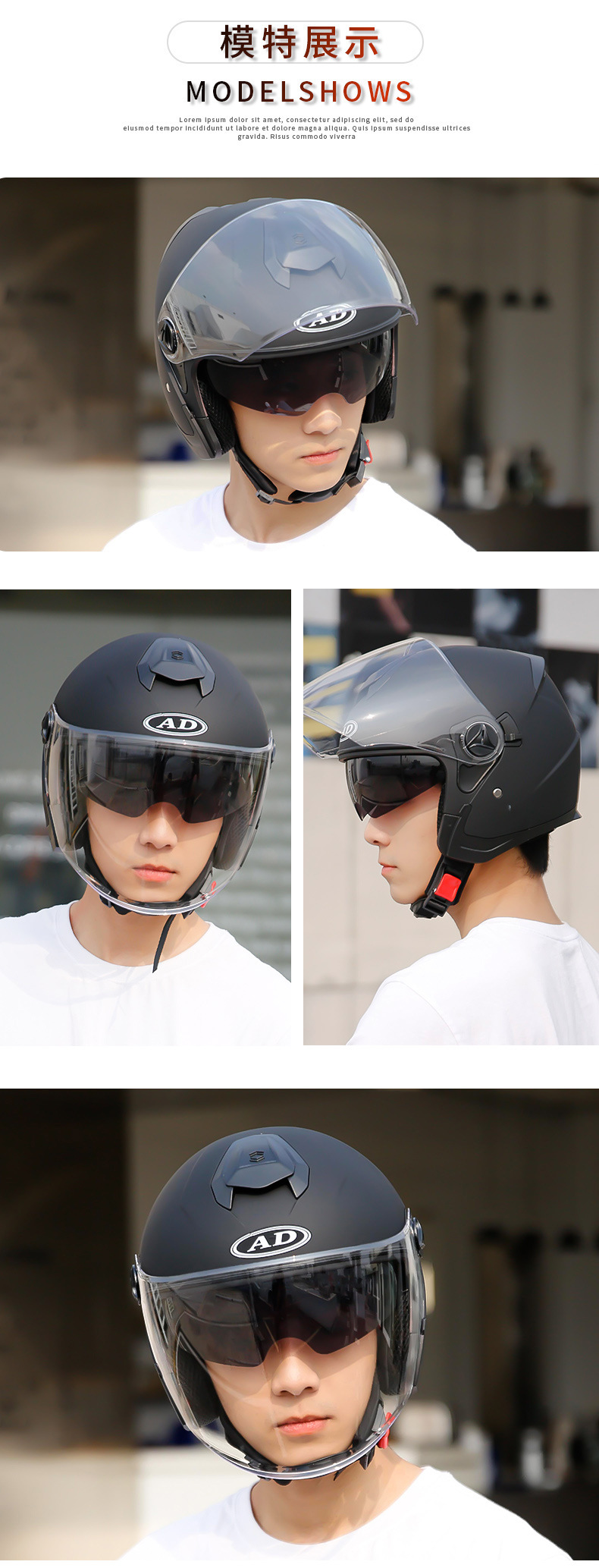 Ad Electric Motorcycle Helmet for Men and Women, Winter Warm Battery Car Safety Helmet, Universal 3C Certified Half Helmet for All Seasons