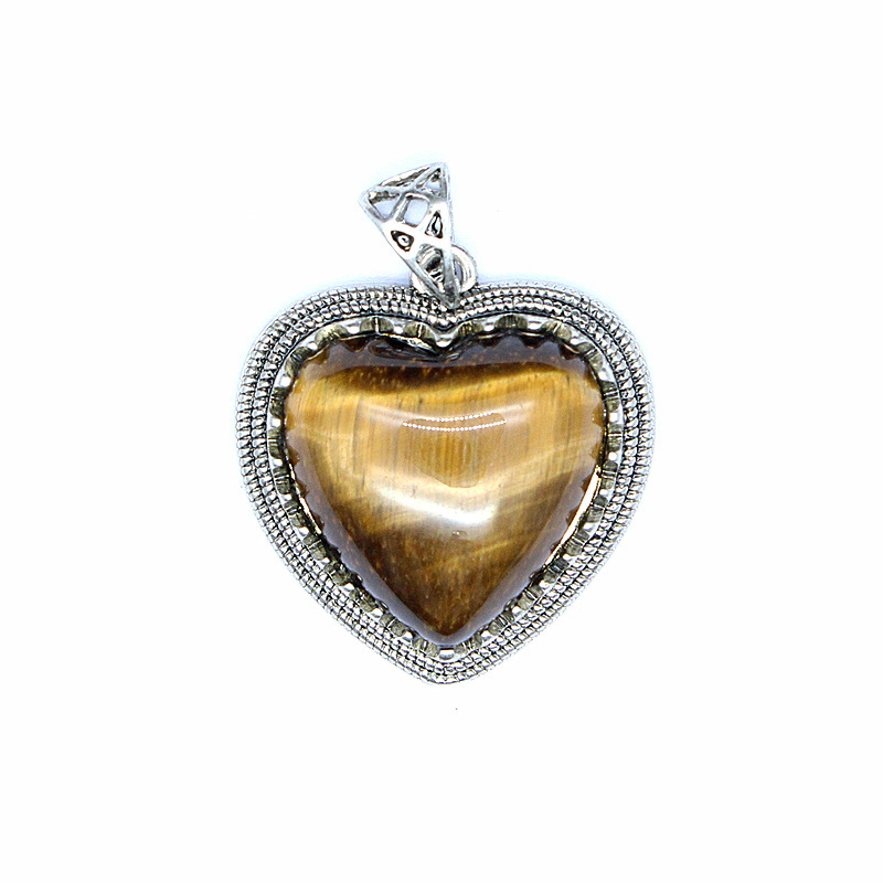12g Weight Pendant Jewelry Making Type DIY Jewelry Accessories Classification 1 Piece Quantity natural stone Material Heart Shape Pattern Plating Design Vintage Style, Simple Style Style 1 Piece Natural Stone Heart Shape Pendant 11