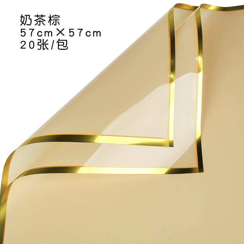 Qixi oro ión papel de embalaje de flores plástico OPP película hecha a mano DIY florista materiales impermeables al por mayor