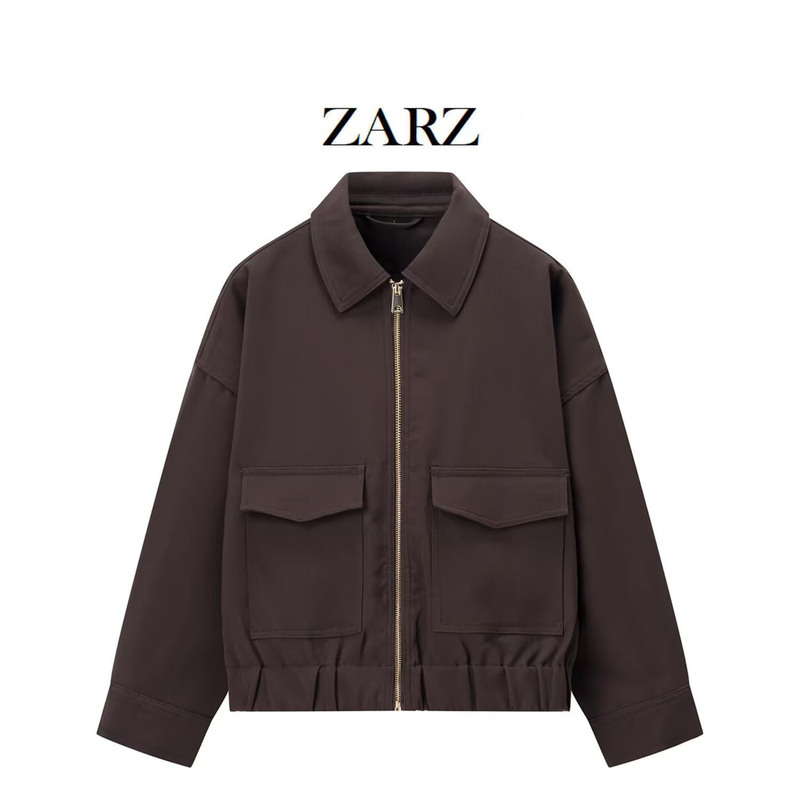 Zarz Homemade European and American Style New Women's Clothing Fashionable Casual Versatile Pocket Decorated Jacket
