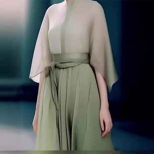 Summer high-end green with a set of new Chinese national style suit improved version of Hanfu women's clothing