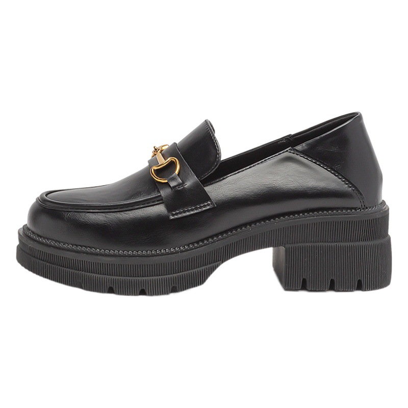 Mocasines de plataforma Augu Shiden para mujer, nuevo estilo primavera 2026, mocasines estilo colegio británico, a la moda.