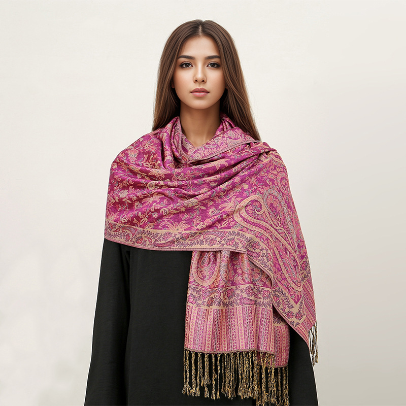 600g Weight Shawl Classification Travel, Daily Occasion Cotton, Acrylic Material Geometric Pattern All Seasons Season Women's Gender Elegant Style Women's Elegant Geometric Cotton Acrylic Shawl 7