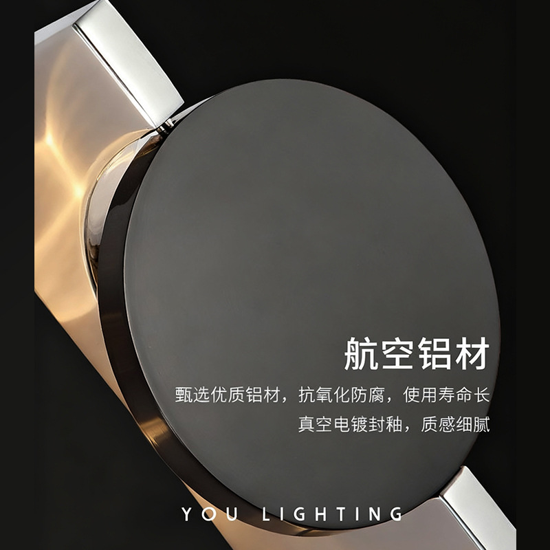 Diseñador creativo ondulado luz de sombra lámpara de pared de la esquina de la sala de estar medieval luz de la atmósfera del dormitorio lujosa luz de arte de alto nivel