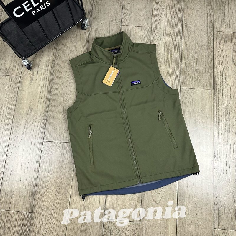 pata巴塔秋冬季户外防风防泼水软壳外套纯色立领加绒宽松马甲背心|undefined