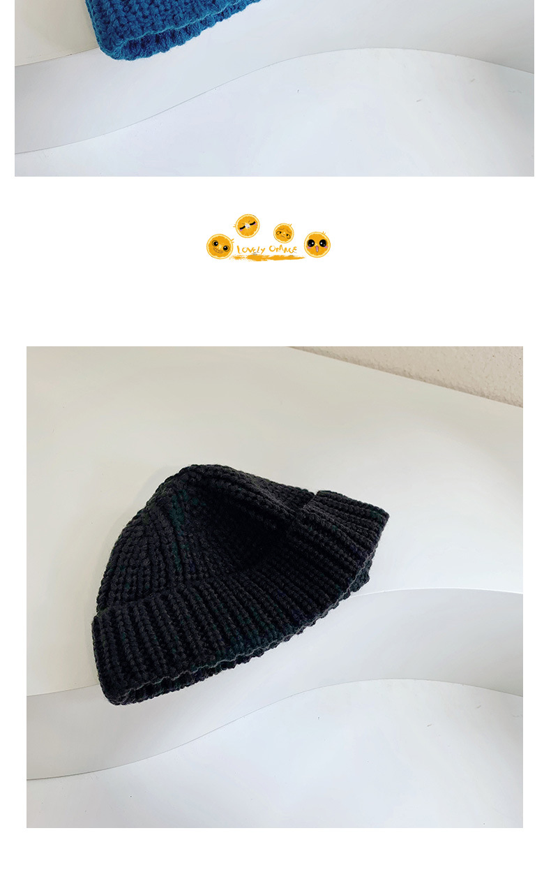 Unisex Children's hat Autumn solid color baby wool hat Autumn winter boys and girls warm melon skin hat knitted hat_voghion.com
