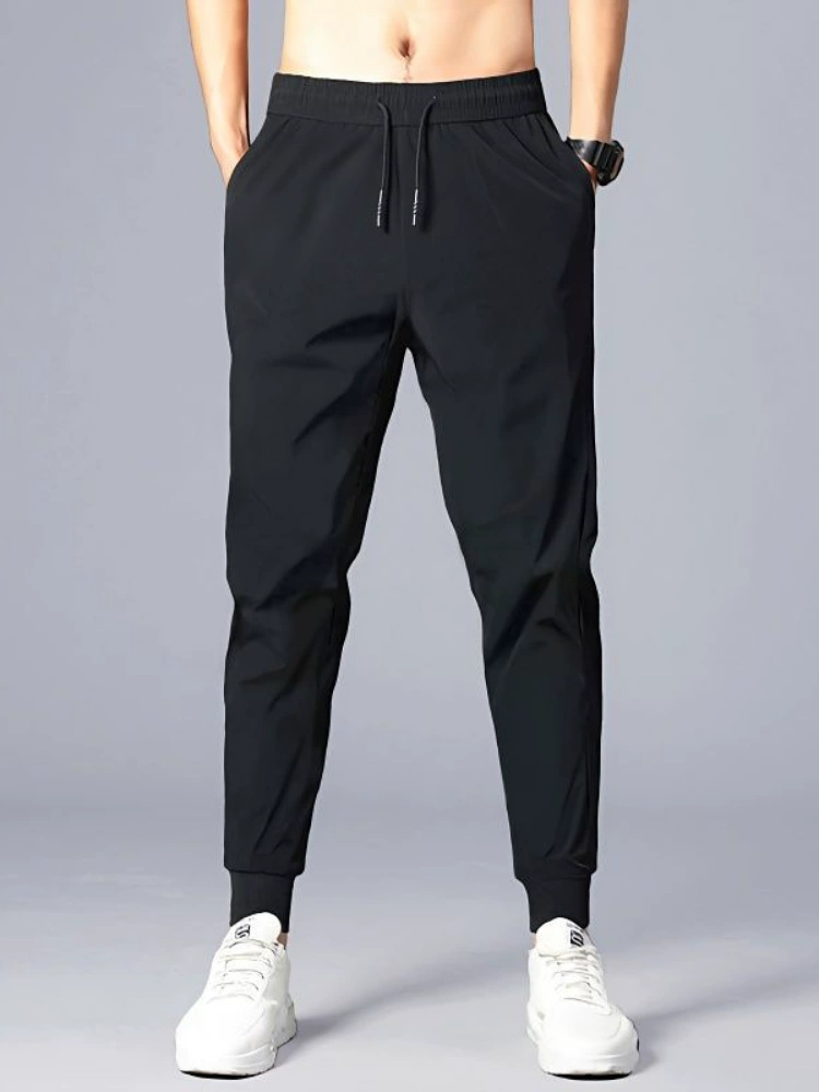 Men's silk thin quick dry universal comfortable trousers, oversize