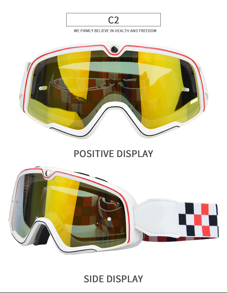 Fashion motorcycle speed reducing helmet goggles, high-definition windproof and dustproof off-road goggles_voghion.com