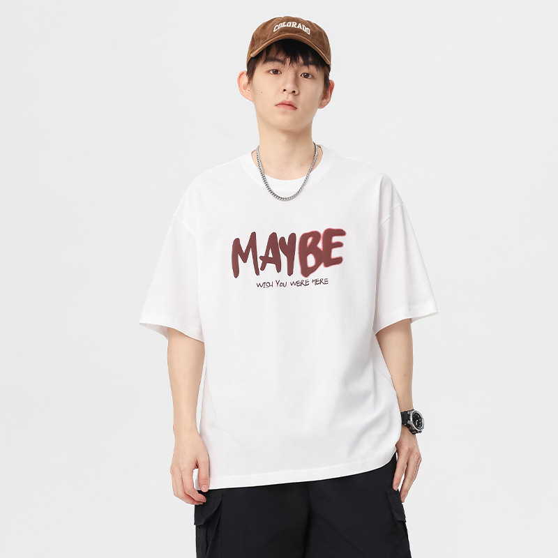 T-shirt uomo retro a maniche corte in puro cotone comodo_voghion.com