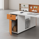 Стол для персонала, простой современный офисный стол и комбинация стульев, 4, четыре, 6 человек, стол для персонала, офисная мебель