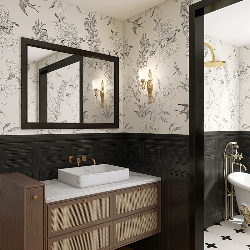 Французские ретро-плитки для стен 600*1200, полная керамическая плитка для ванной комнаты, стеновая плитка для ванной, плитка для гостиной и ресторана.