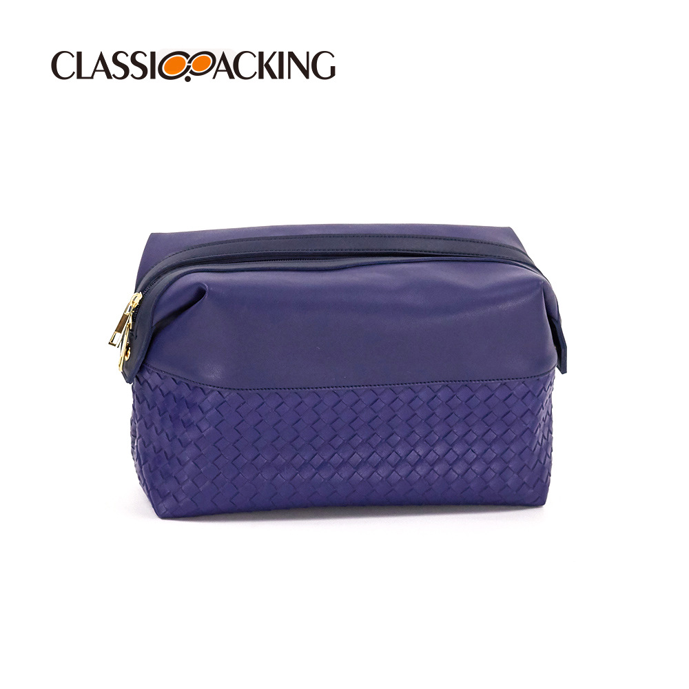 Europeo y Americano retro bolsa de cosméticos A Cuadros suministros cosméticos bolsa de almacenamiento bolsa de lavado a prueba de agua portátil para viaje de negocios impresión de la insignia