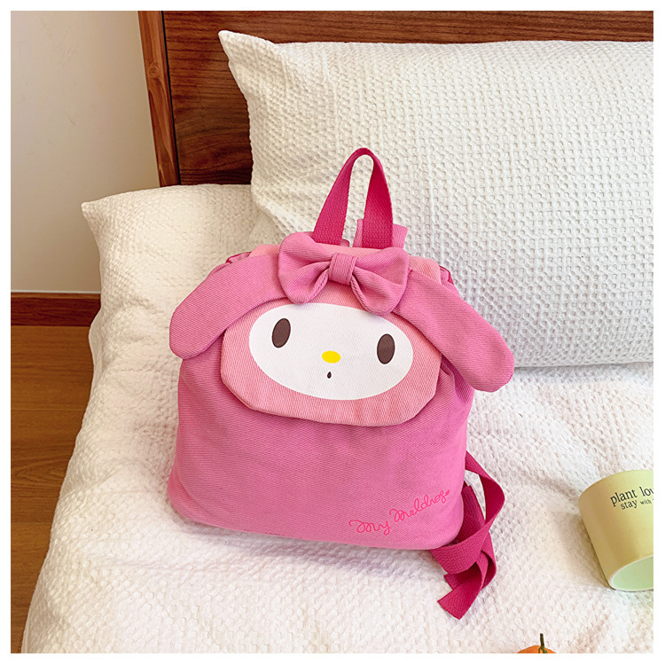 Mochila de lona de dibujos animados para niños Kolomi Mochila de moda para niñas niñas salir bolsas lindas ligeras