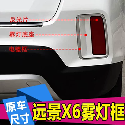 Suitable for 2016-2017 models of the Vision X6 rear taillight reflector strip, rear fog light cover, bumper light